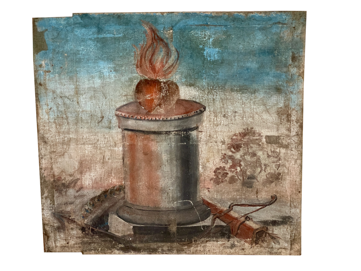 18th Century Canvas of a Flame