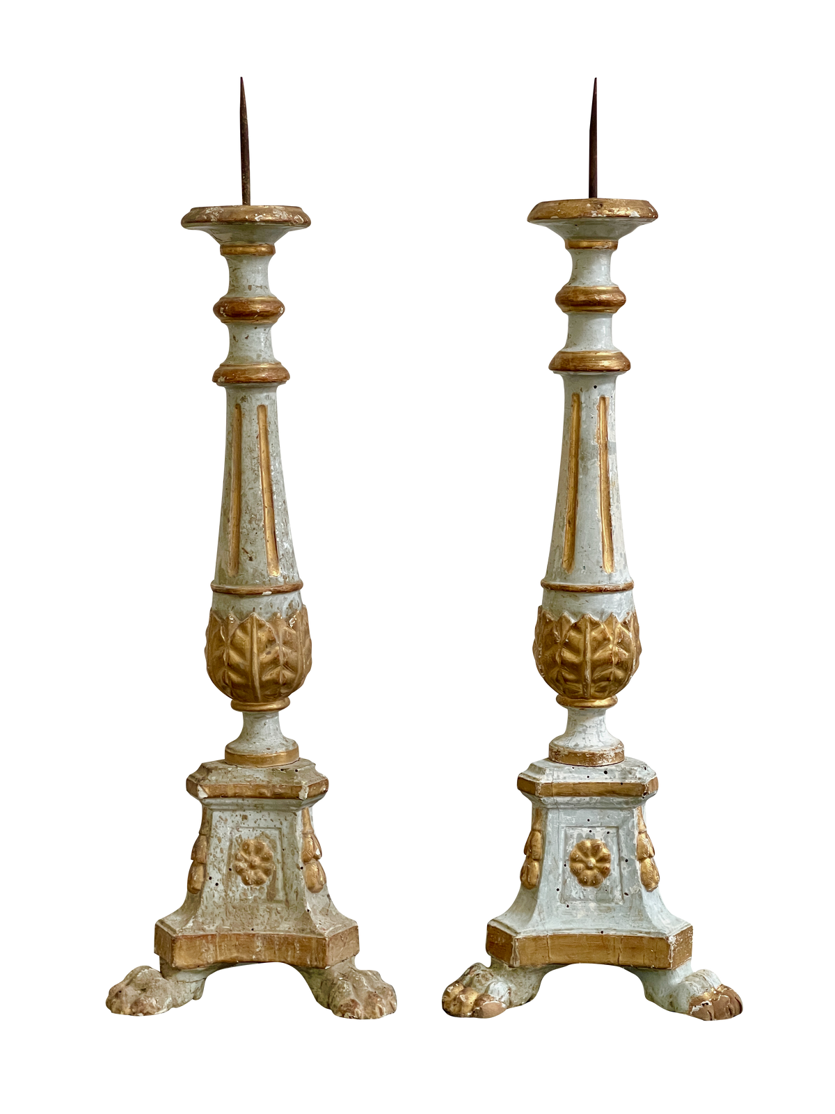 Pair of 18th Century Tuscan Italian Pricket Sticks
