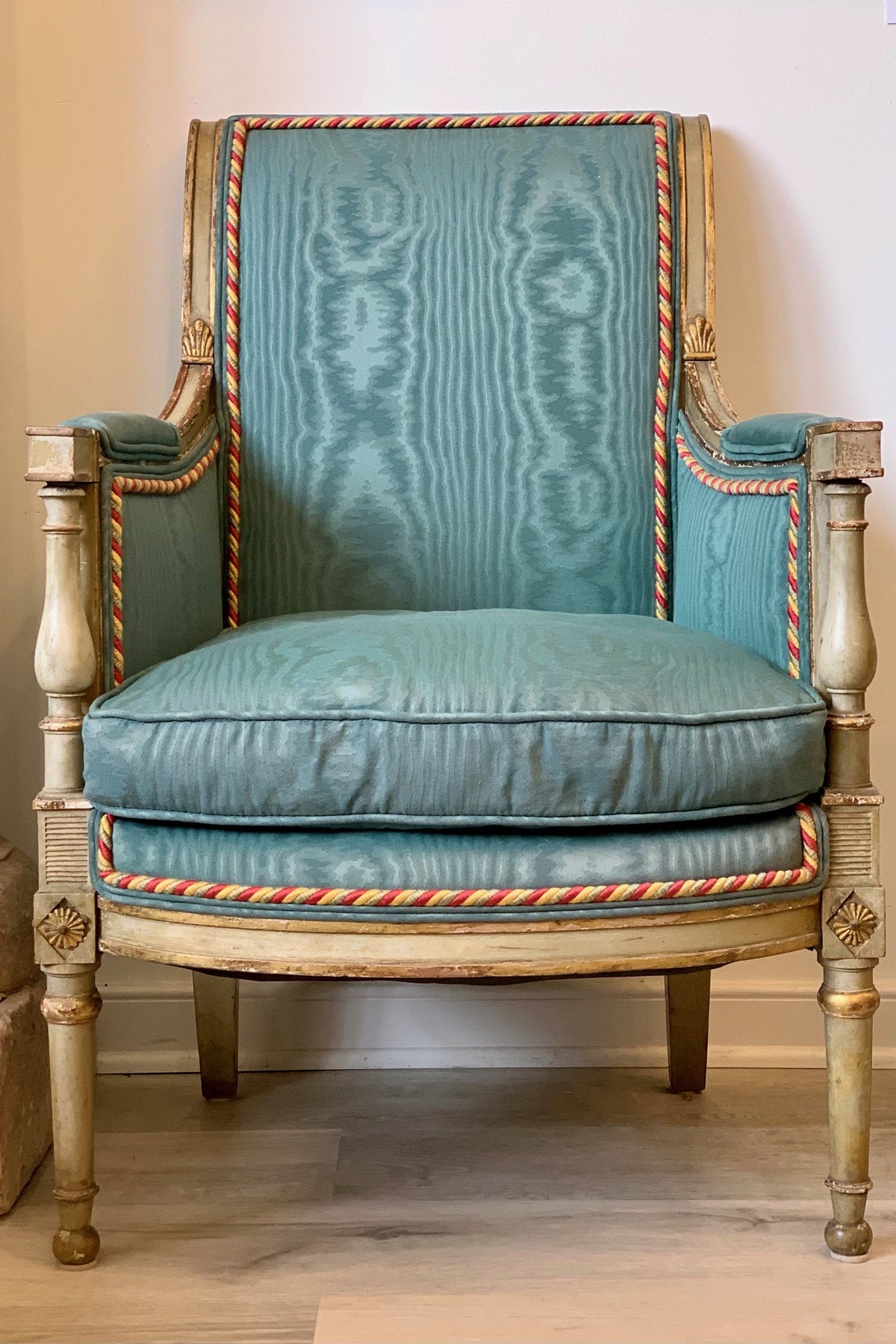 Chair - NINETEENTH CENTURY BERERE-ARMCHAIR-CARVED, POLYCHROME