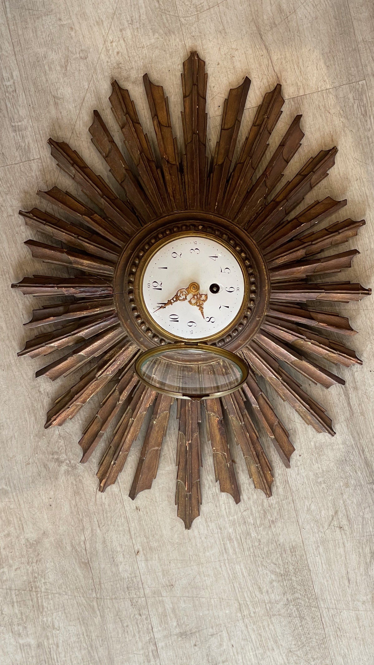 Clock - LATE 19TH-EARLY 20TH CENTURY FRENCH SUNBURST CLOCK