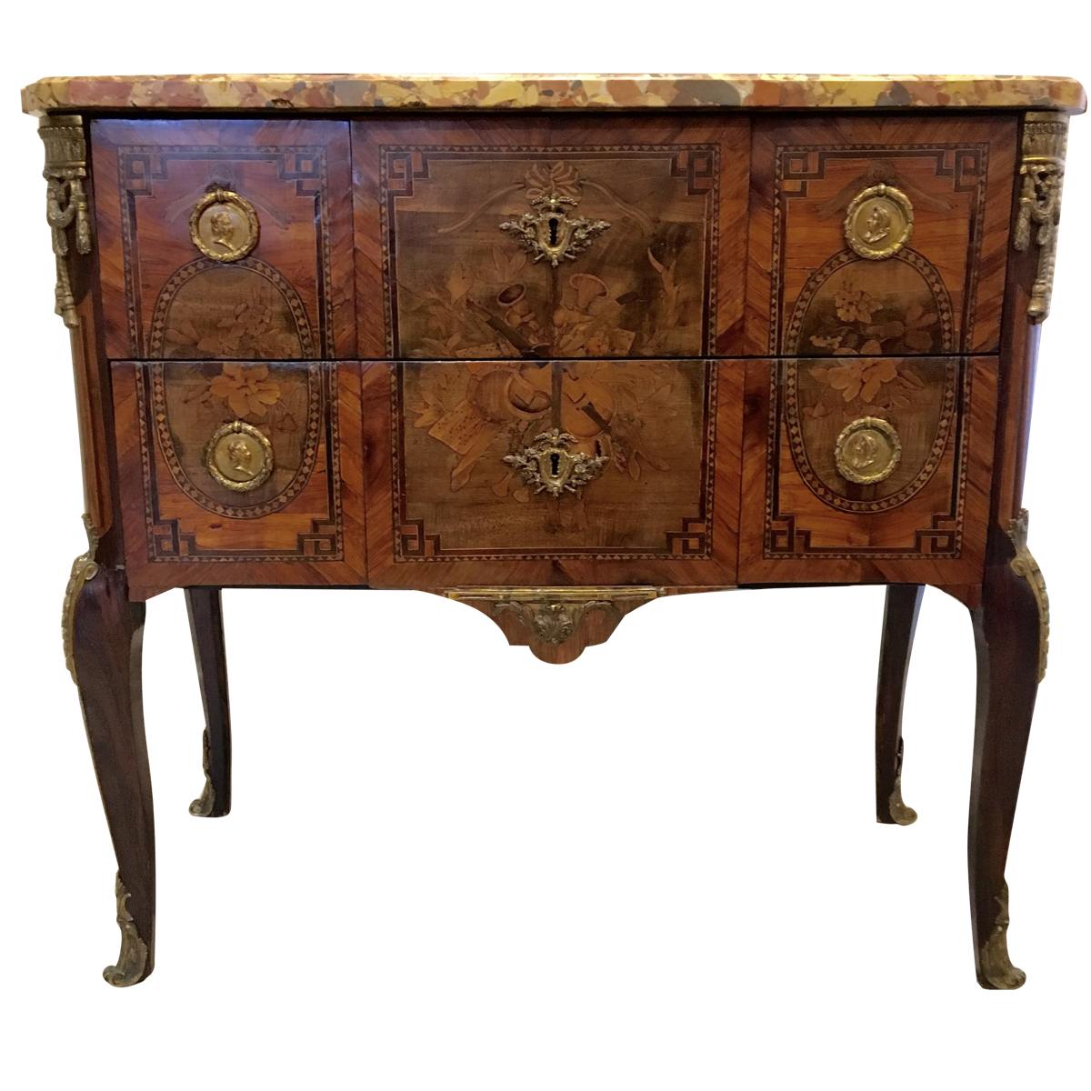 ON HOLD - Louis XVI two-drawer commode signed Francois Rubestuck, c. 1765 - Helen Storey Antiques