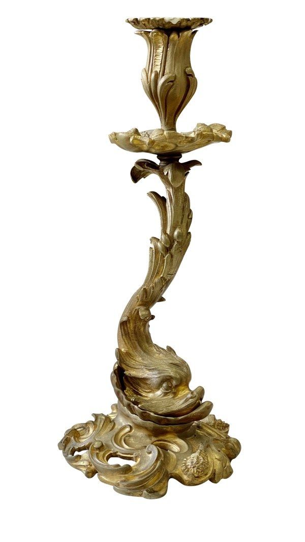 Decorative Object - FRENCH ORMOLU GILT BRONZE CANDLESTICK