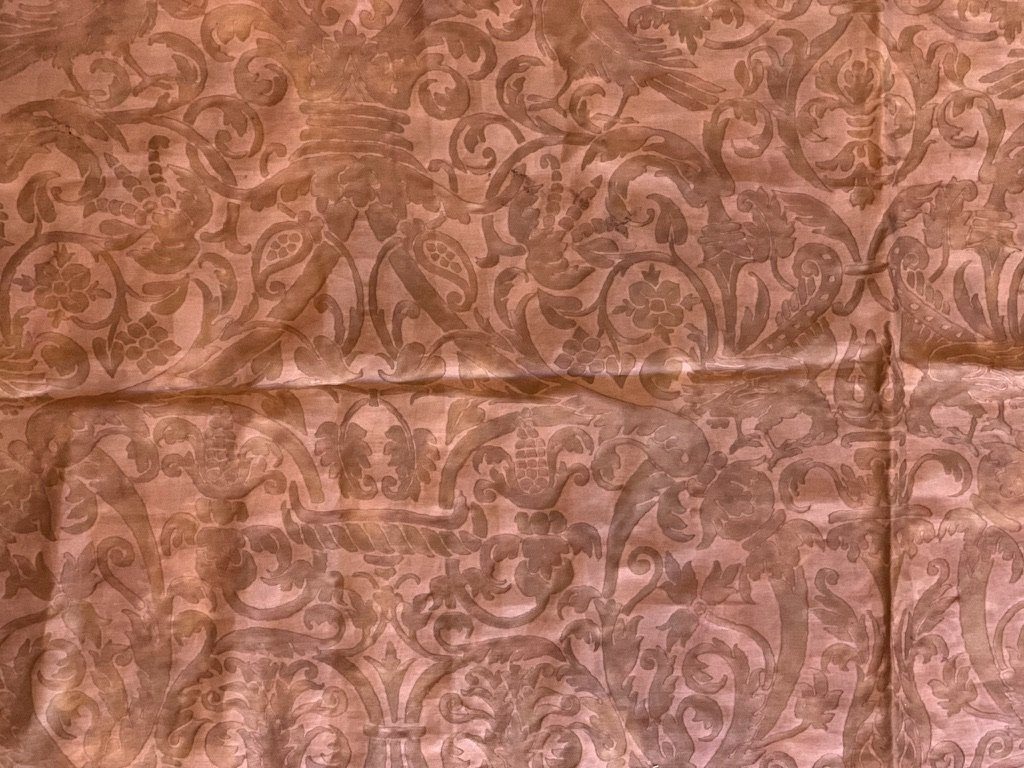 Fabric - LENGTH VINTAGE FORTUNY, RUST TONES