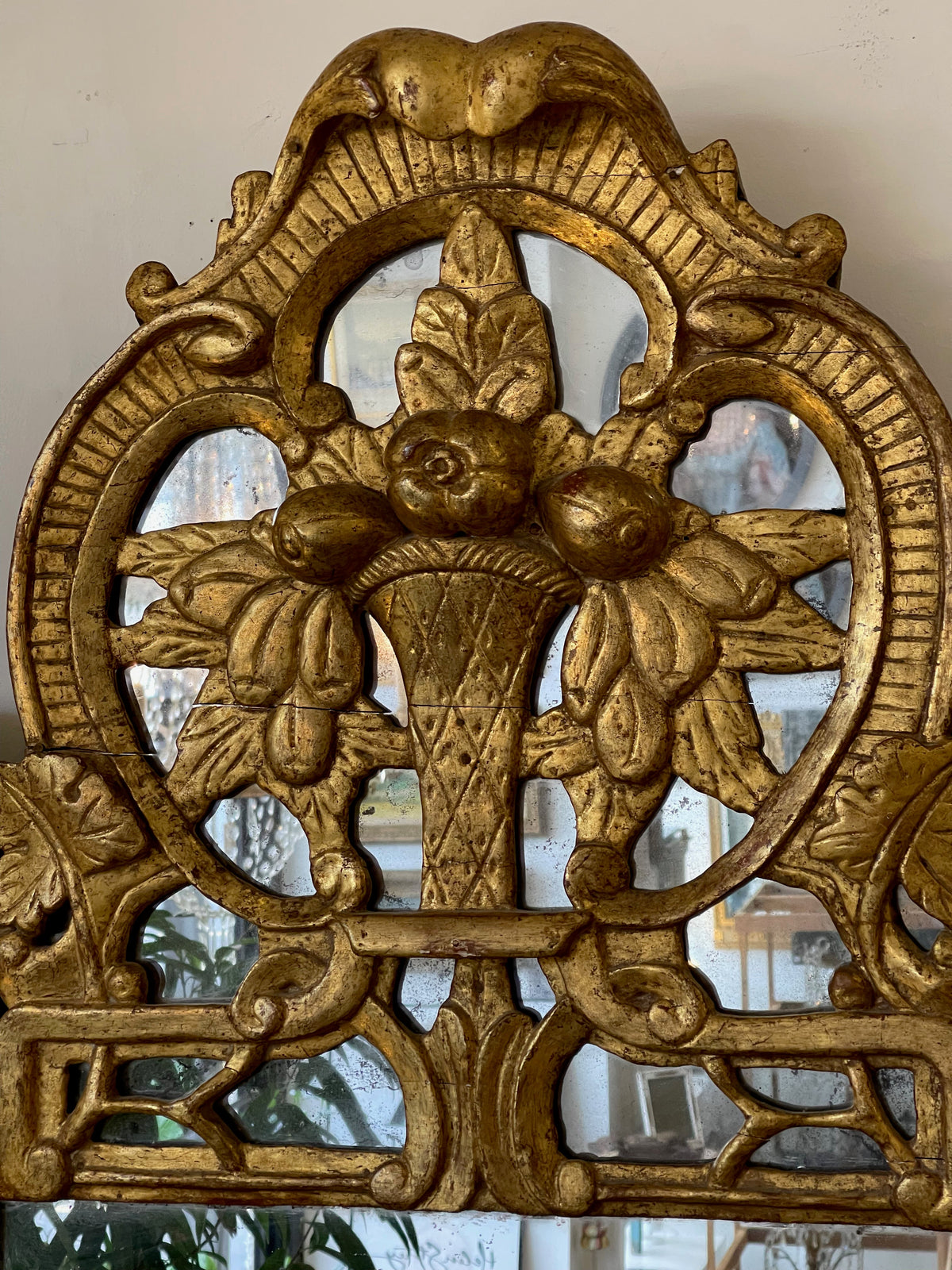 Louis XV Provincial Giltwood Mirror