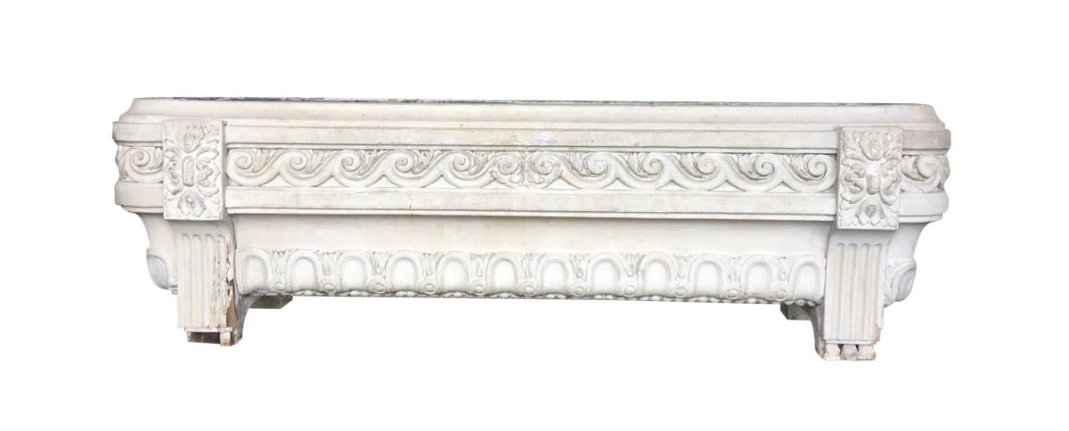 French Provincial White Painted, Carved, Jardinière