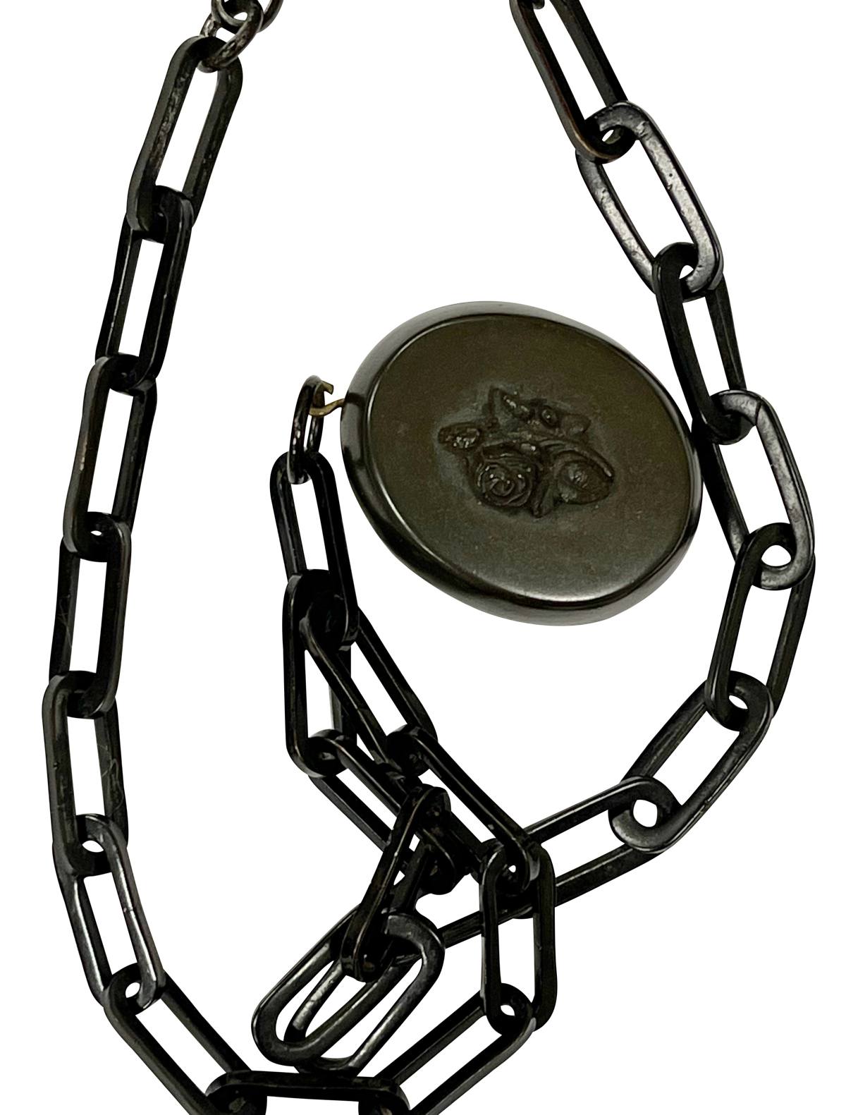 Jewelry - Victorian Jet Pendant Locket &amp; Chain