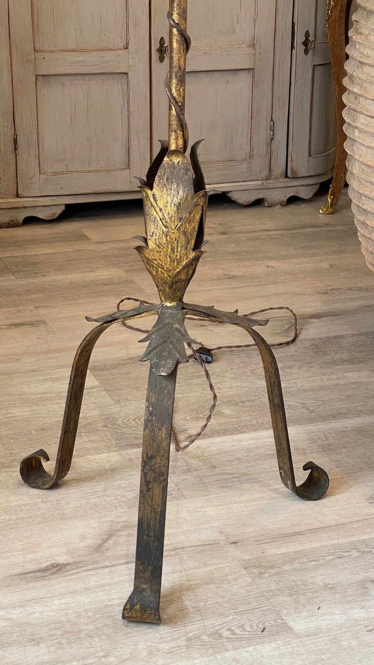 Lamp - FRENCH 1940S TOLE FLOOR LAMP