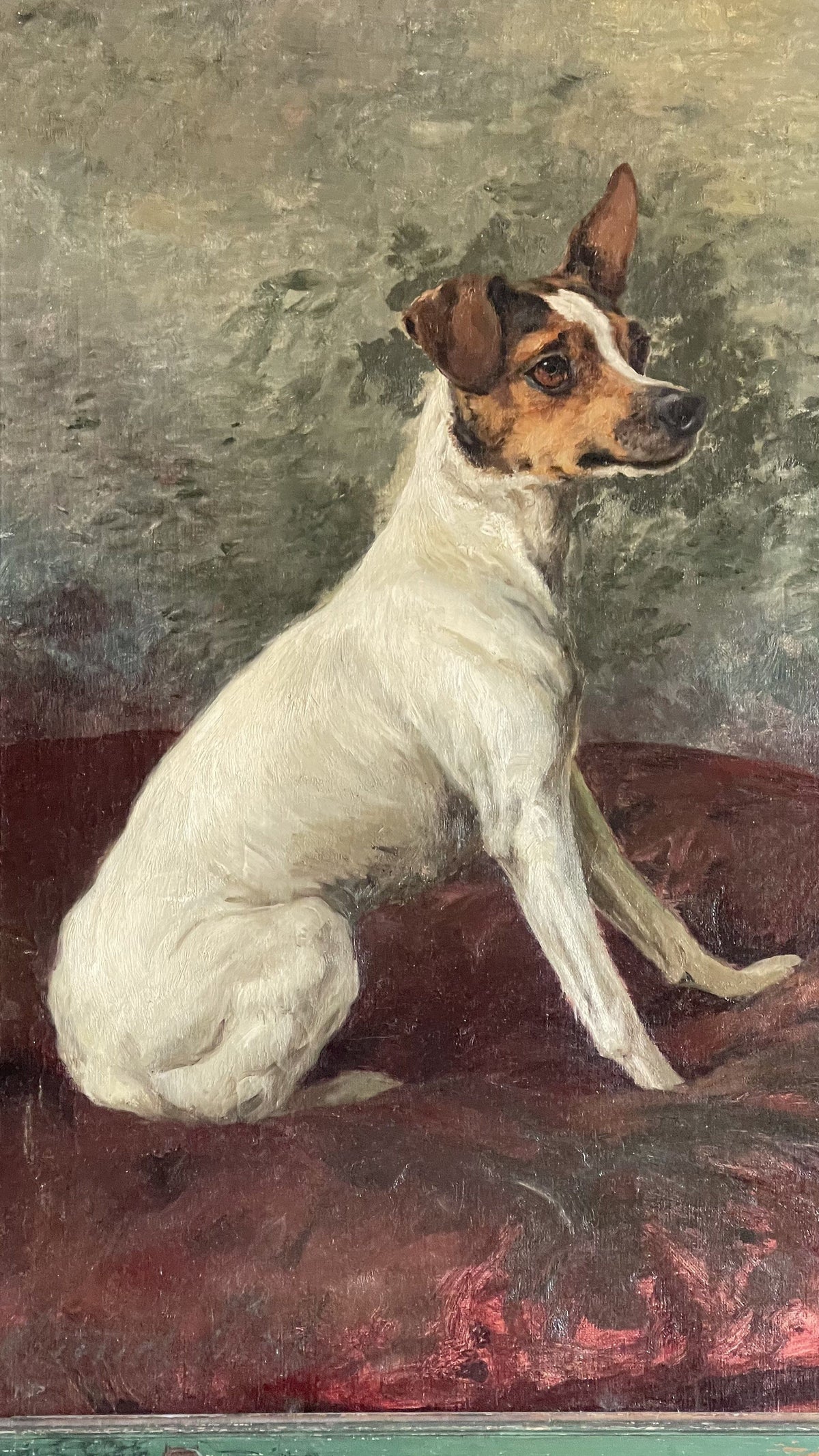 Painting - MAUD EARL OIL ON CANVAS- JACK RUSSELL TERRIER