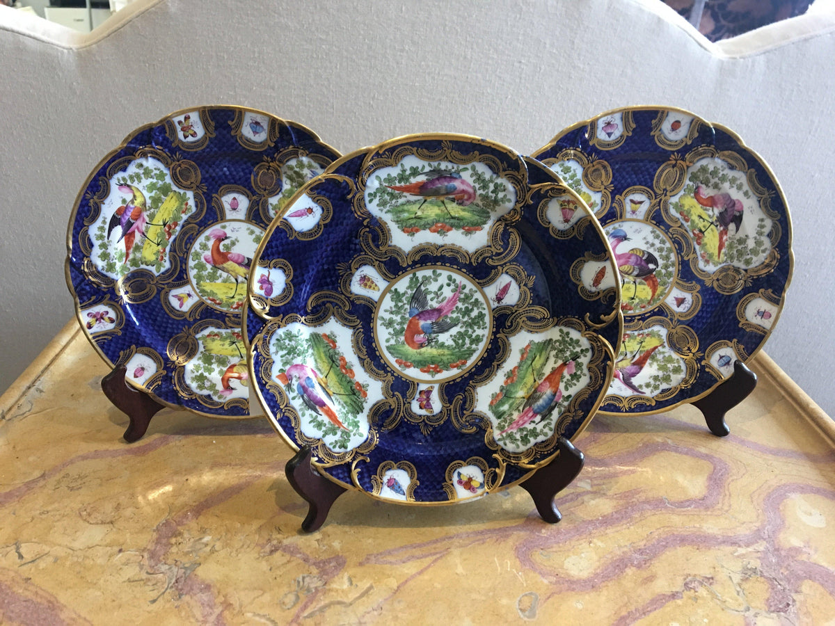 Chelsea Porcelain Cabinet Plates, Mid 18th Century - Helen Storey Antiques