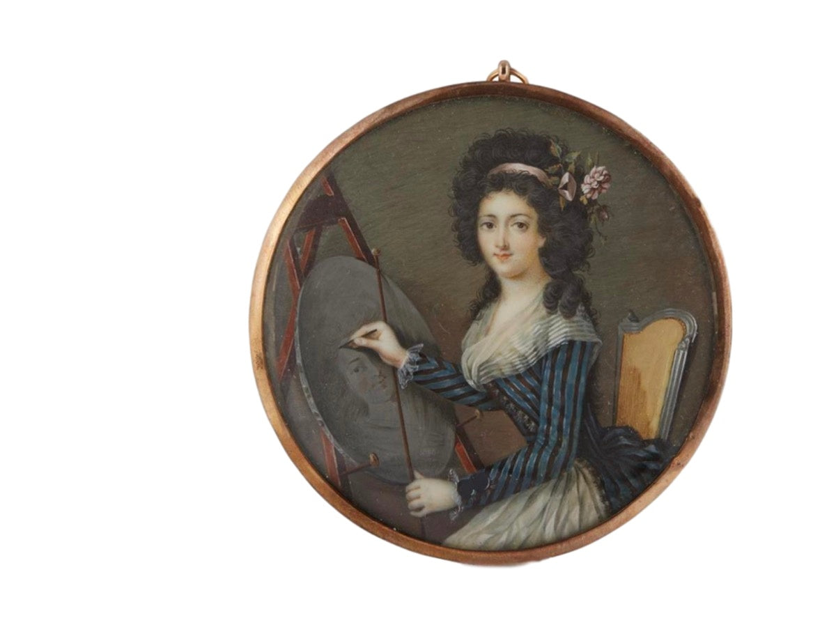 18th Century Portrait Miniature of a Female Artist - Helen Storey Antiques