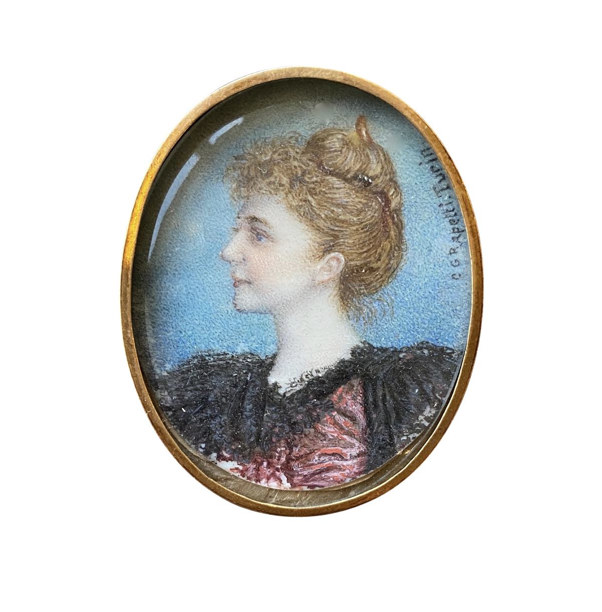 Rapetti Portrait Miniature - Charleston Interest - Helen Storey Antiques