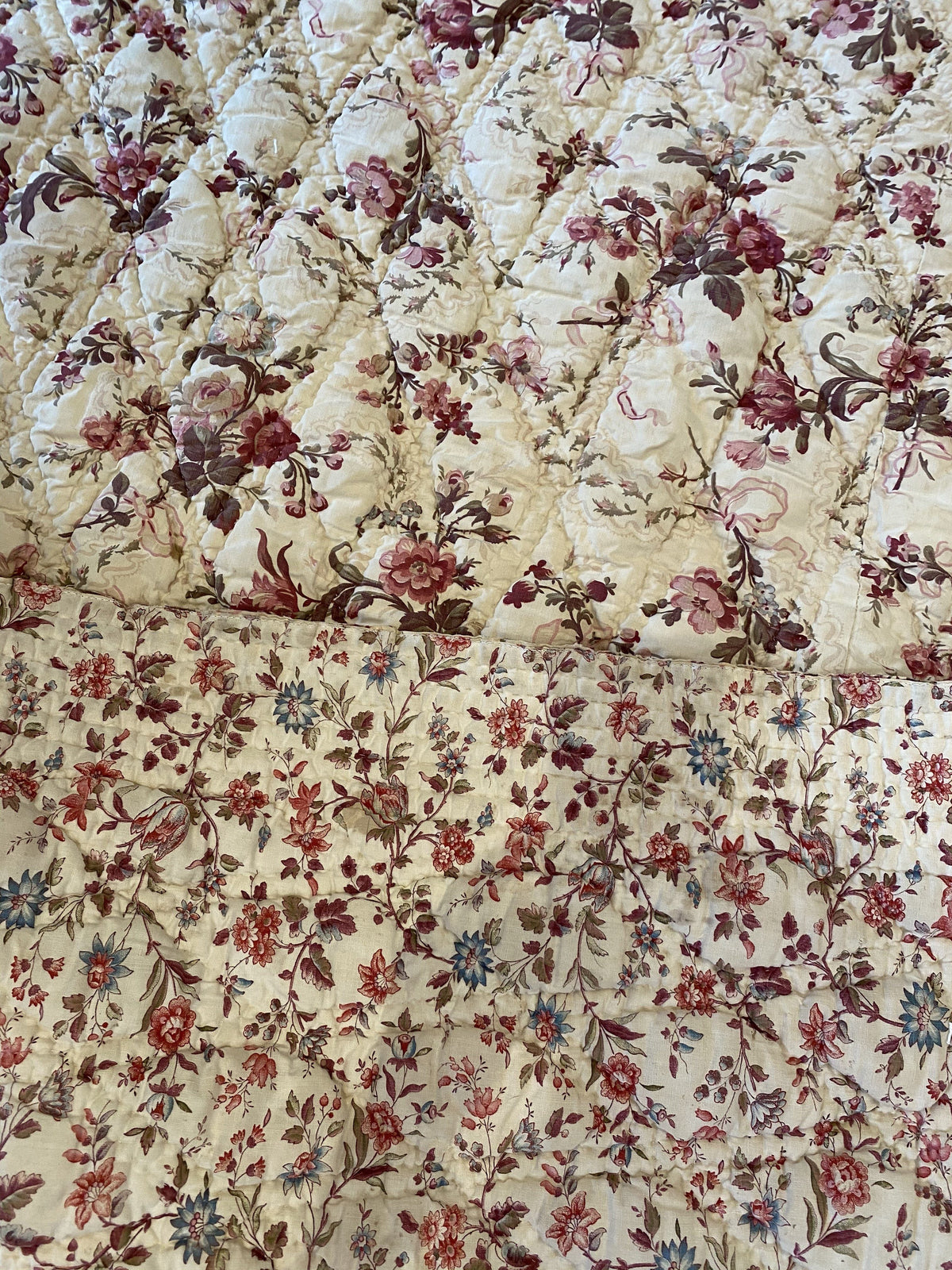 Quilt - French Provincial Floral Boutis Or Quilt